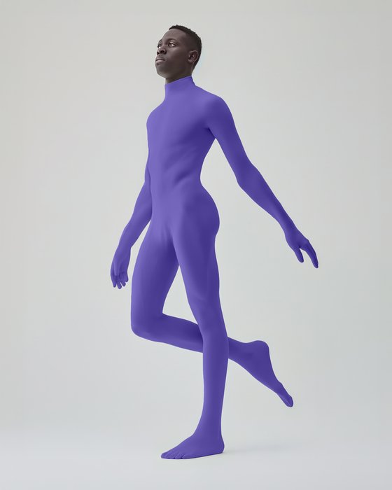 5010 M Lavender Second Skin Catsuit