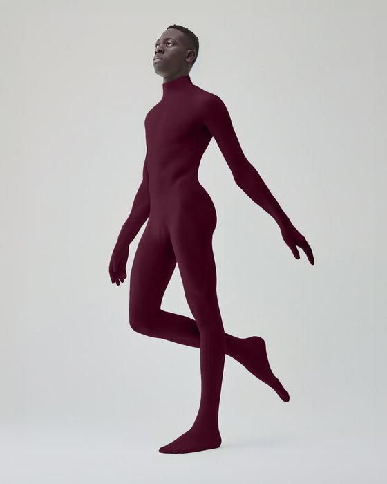 5010 M Maroon Second Skin Catsuit