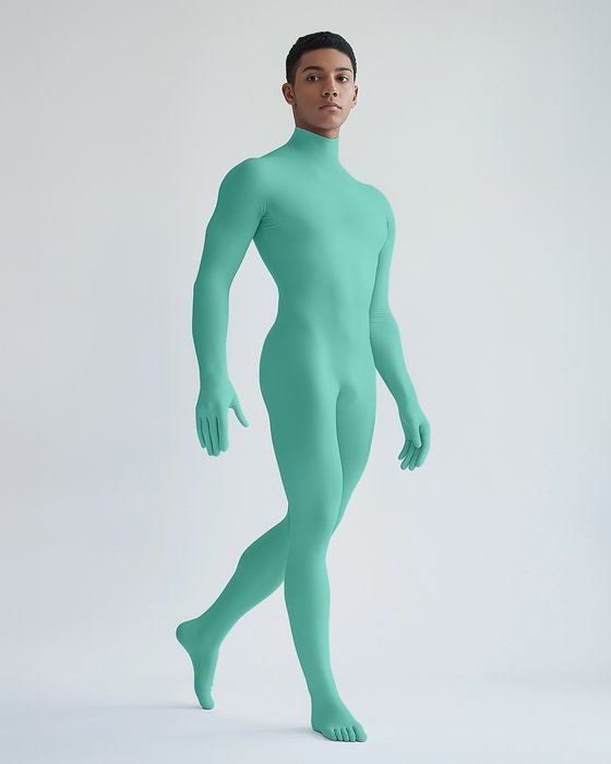 5010 M Pastel Mint Second Skin Catsuit