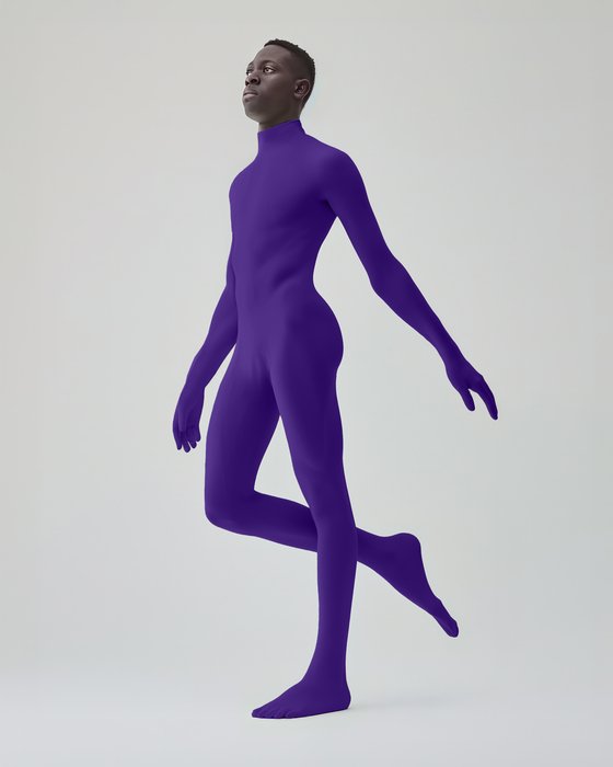 5010 M Purple Second Skin Catsuit