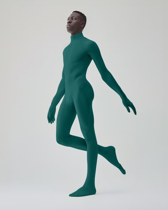 5010 M Spruce Green Second Skin Catsuit