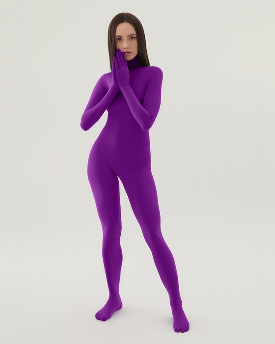 5010 W Amethyst Second Skin Catsuit