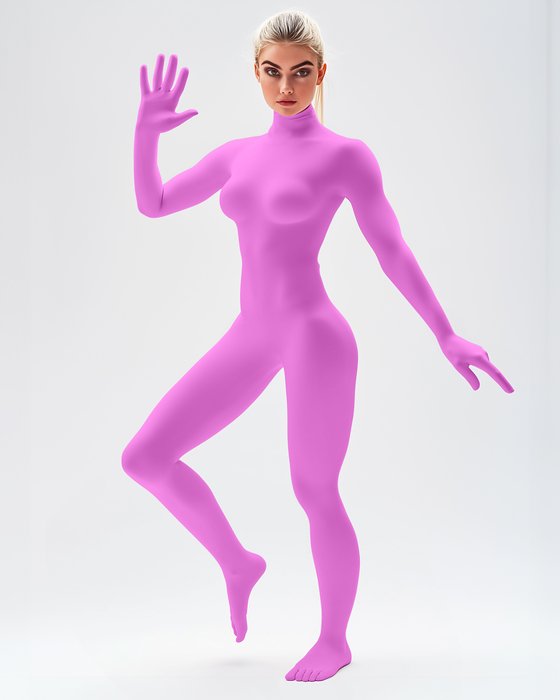 5010 W Orchid Pink Second Skin Catsuit