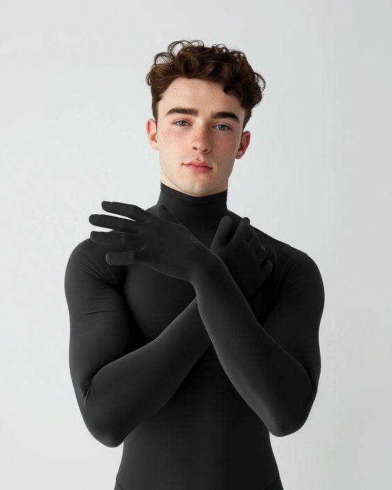 5012 M Black Seamless Long Sleeve Shirt Armsocks