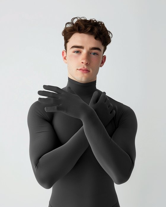 5012 M Charcoal Seamless Long Sleeve Shirt Armsocks