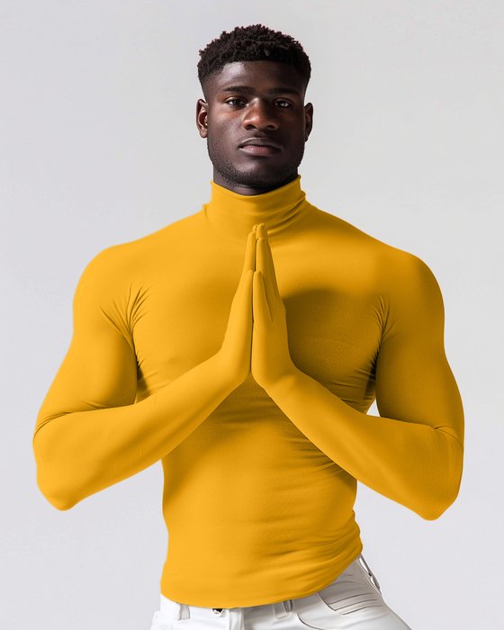 5012 M Gold Seamless Long Sleeve Shirt Armsocks