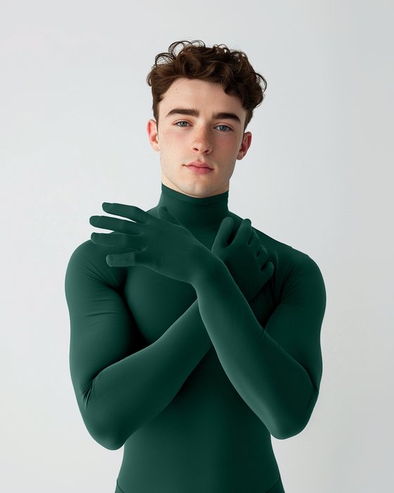 5012 M Hunter Green Seamless Long Sleeve Shirt Armsocks