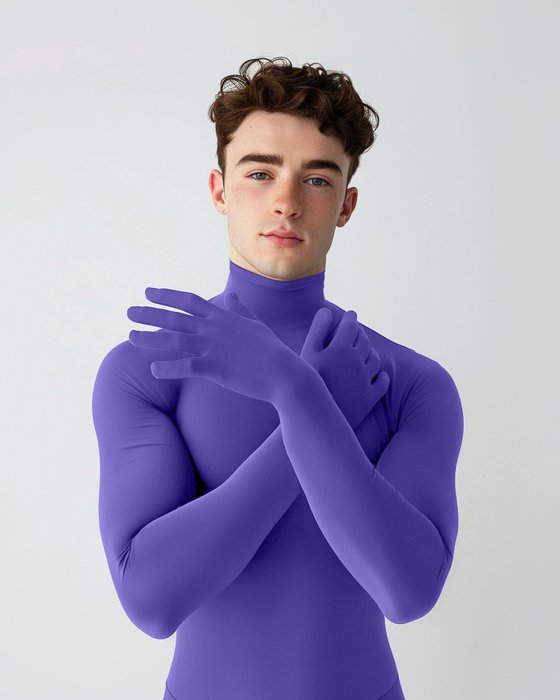 5012 M Lavender Seamless Long Sleeve Shirt Armsocks