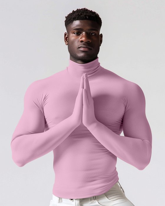 5012 M Light Pink Seamless Long Sleeve Shirt Armsocks