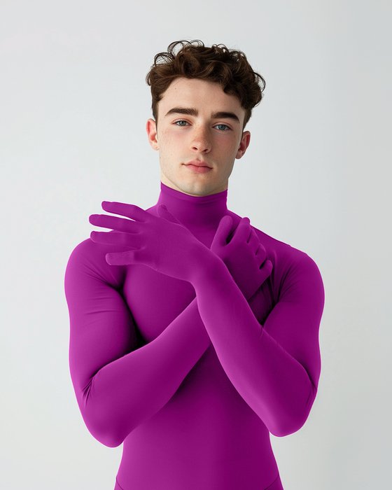 5012 M Magenta Seamless Long Sleeve Shirt Armsocks