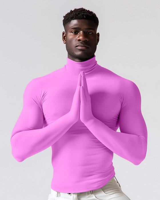 5012 M Orchid Pink Seamless Long Sleeve Shirt Armsocks