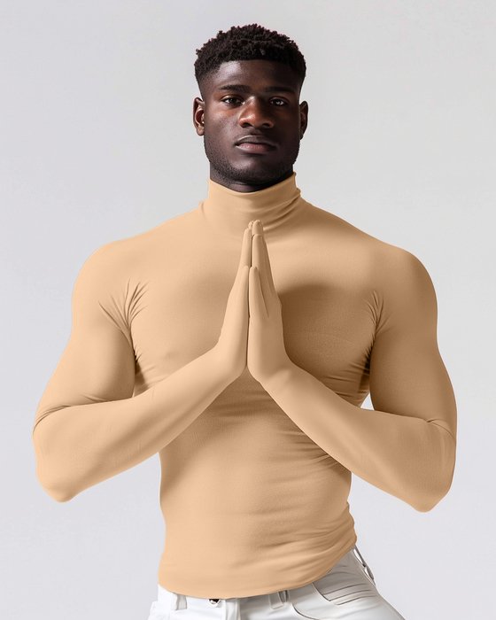 5012 M Peach Seamless Long Sleeve Shirt Armsocks