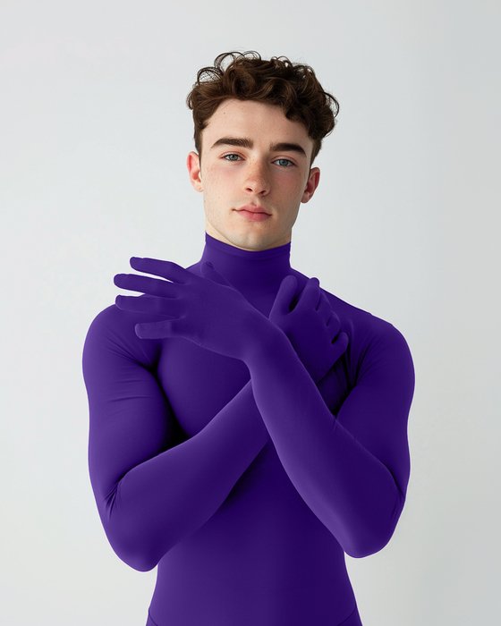 5012 M Purple Seamless Long Sleeve Shirt Armsocks