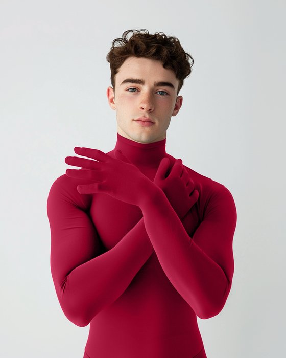 5012 M Red Seamless Long Sleeve Shirt Armsocks