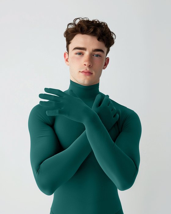 5012 M Spruce Green Seamless Long Sleeve Shirt Armsocks