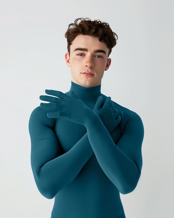 5012 M Teal Seamless Long Sleeve Shirt Armsocks