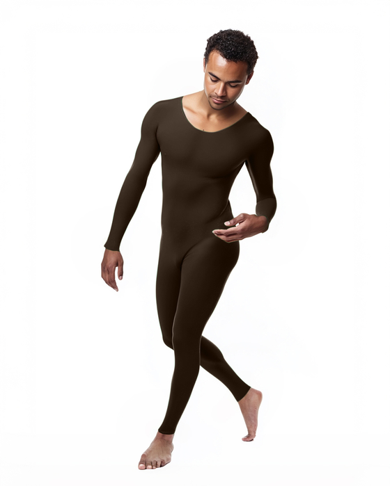 5014 M Brown Seamless Catsuit Bodystocking