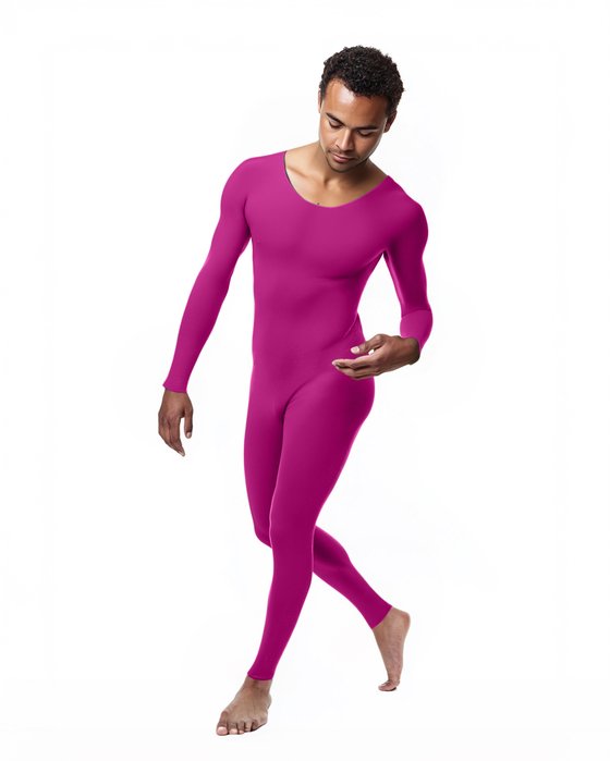 5014 M Fuchsia Seamless Catsuit Bodystocking