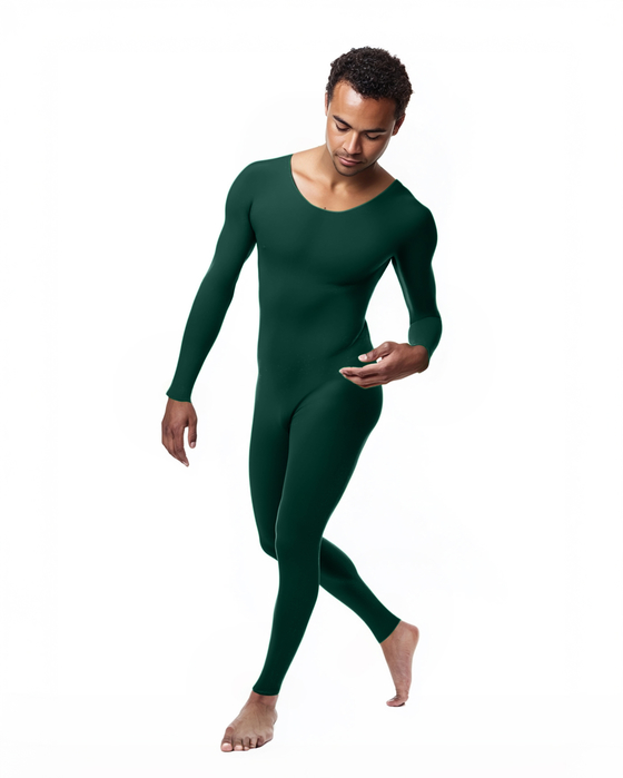 5014 M Hunter Green Seamless Catsuit Bodystocking