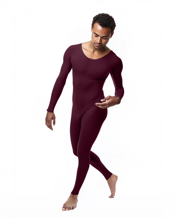 5014 M Maroon Seamless Catsuit Bodystocking