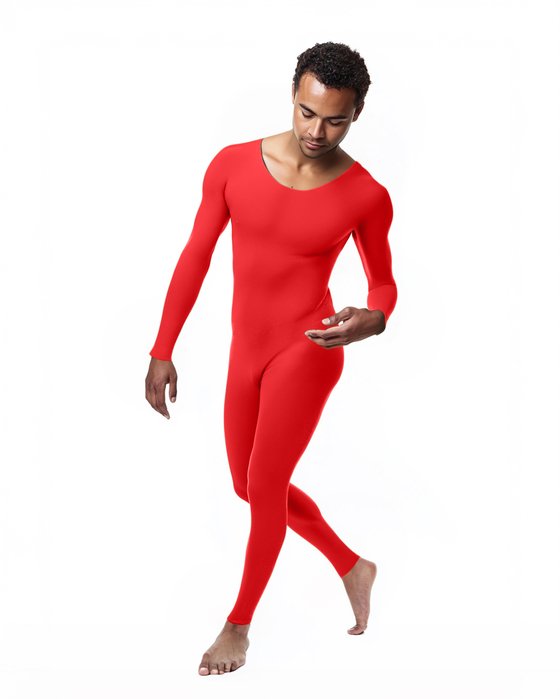 5014 M Scarlet Red Seamless Catsuit Bodystocking