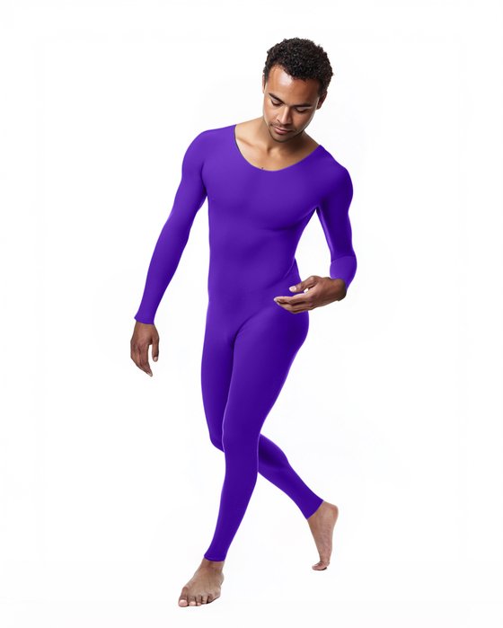 5014 M Violet Seamless Catsuit Bodystocking