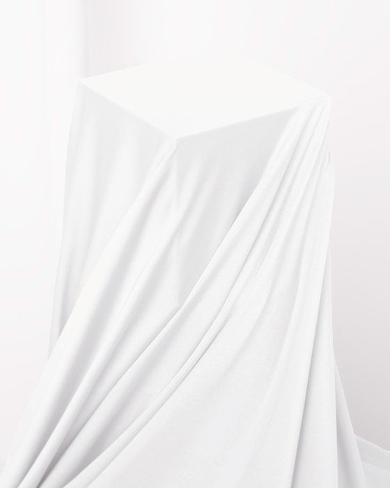 8079 White Shiny Tricot Fabric