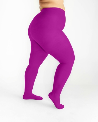 Mid Waist Purple Nylon Spandex Women Leggings, Casual Wear, Slim