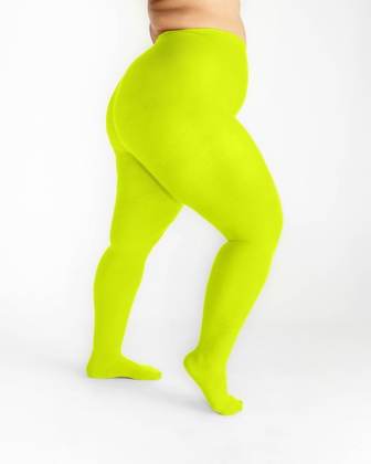 Neon Yellow UV 50+ Lucy Bright Cute Stretchy Leggings - Kids