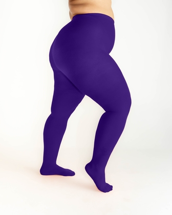 Neon Purple Solid Plus Size Leggings
