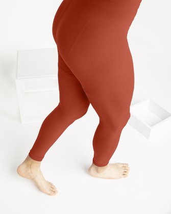 Red Microfiber Ankle Length Footless Tights Style# 1025