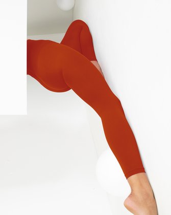 women Footed Length Legging with elastic in RUST - BRAND BUZZ FASHION -  3556847