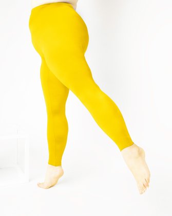 Neon Yellow Footless Performance Tights Leggings Style# 1047