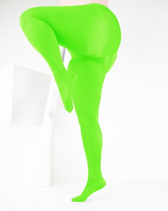 Neon Green Footless Tights 12 PACK WS8015D - Private Island Party
