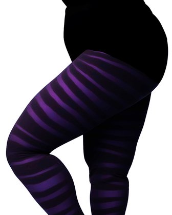 Tights Plus Size Dark Purple for Women, Soft and Durable Solid