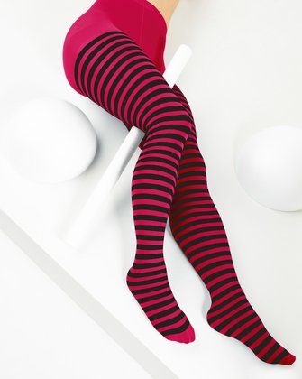 Blue Black White Red Stripe Leggings | Gym & Fitness Clothing | GearBaron