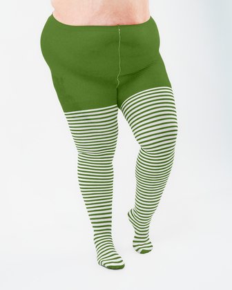 Olive Green 1204-plus-white-striped-white-stripes-olive-green-tights.jpg