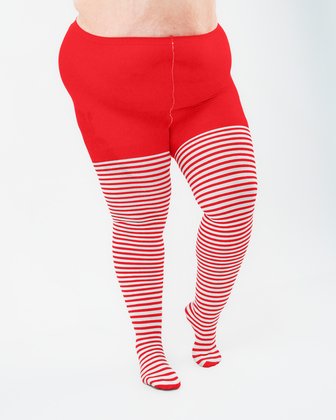 Scarlet Red 1204-plus-white-striped-white-stripes-scarlet-red-tights.jpg