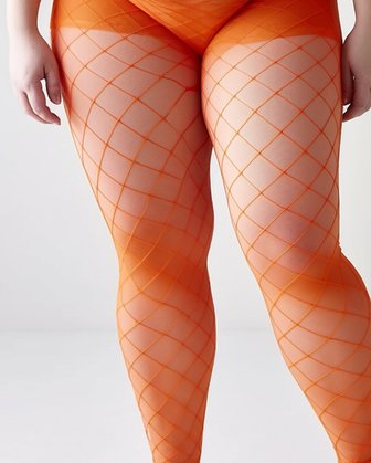 Fishnet on Nylon Spandex Orange
