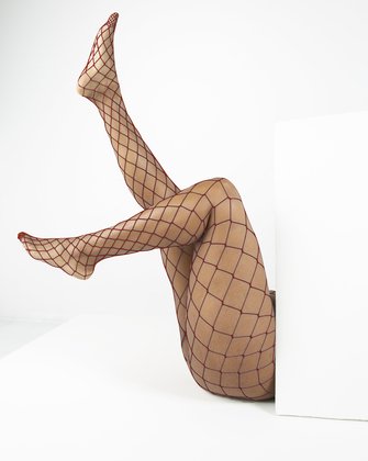 Cait Red Diamond Fishnet Tights (£3) ❤ liked on Polyvore