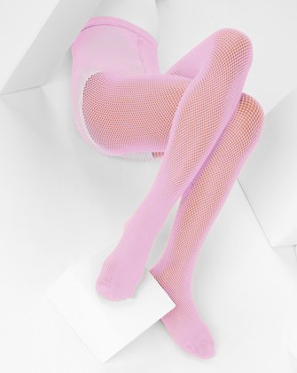 Pink tights pair well with lighter colored outfits.