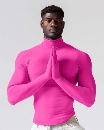 Mens Neon Pink Second Skin Armsocks Shirt Style 5012 We Love Colors