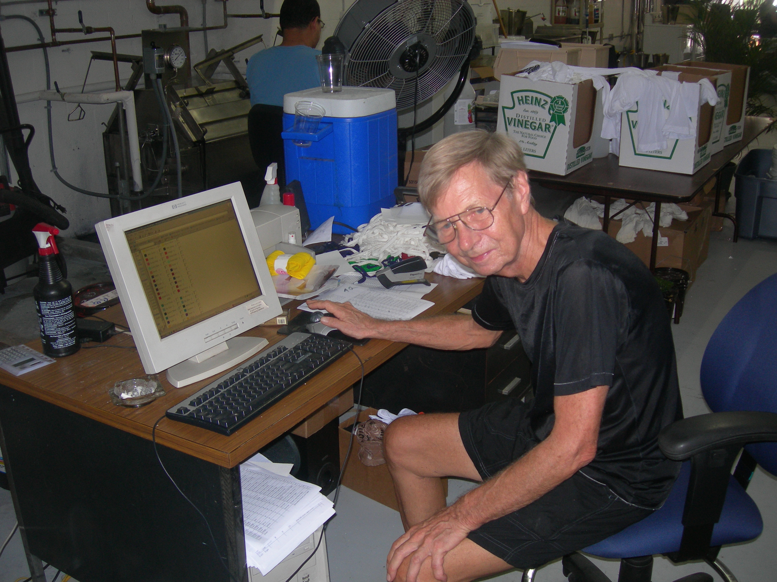 Richard at his desk at We Love Colors